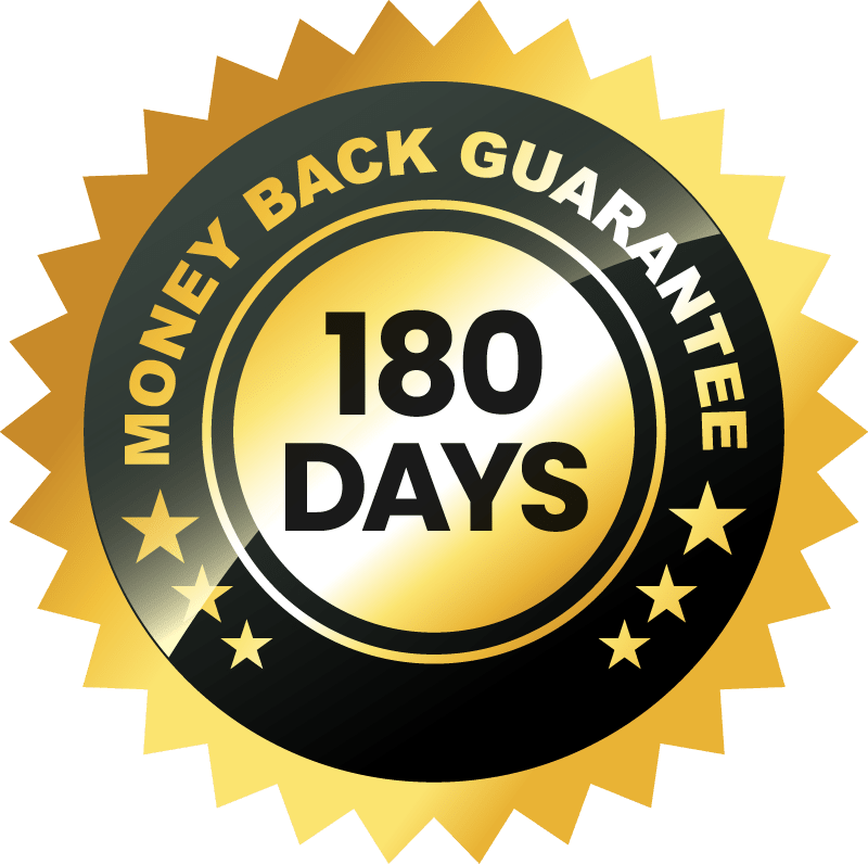 180 days money back garantee