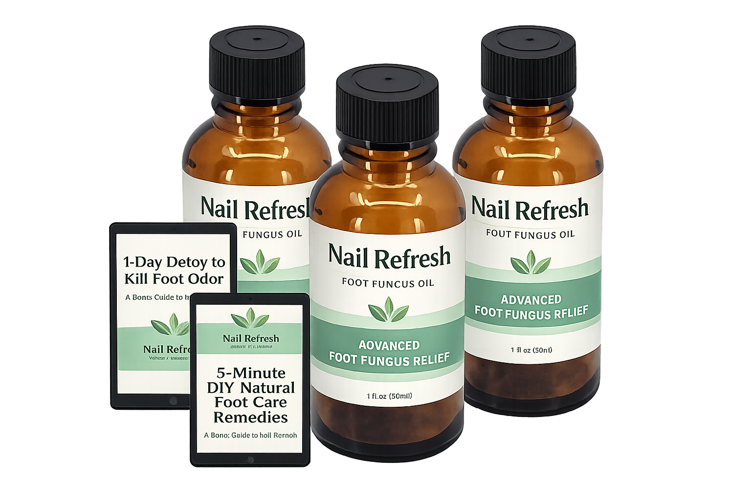 Nail Refresh 3 bottles 90 day supply foot fungus oil best value