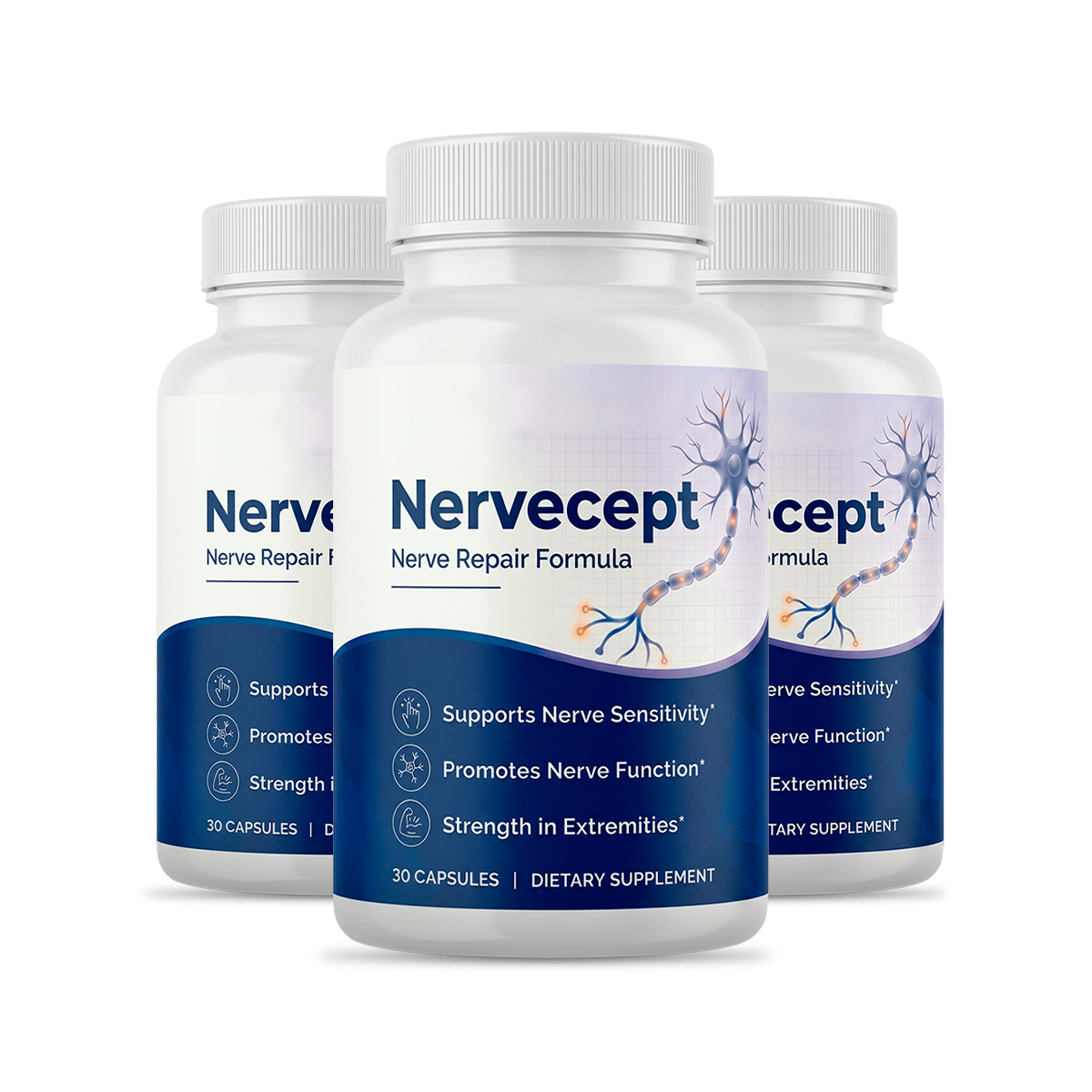 Nervecept 3 bottles package